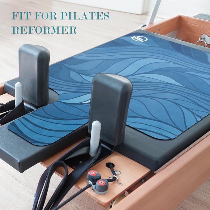 Pilates Reformer Machine Mat, Non Slip Pilates Reformer Cover Lightweight Foldable Washable Pilates Reformer Mat for Gym Fitness, Blue