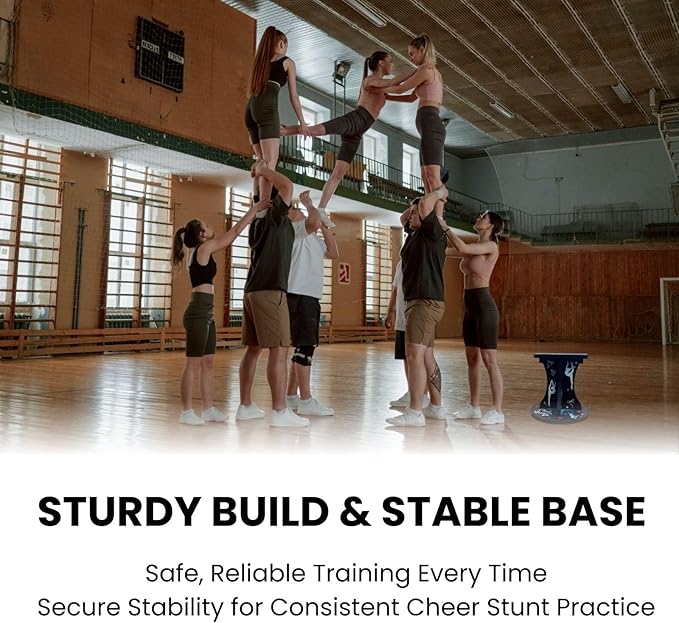 flyer stand cheer-Cheerleading Flyer Training Stand Balance Trainer for Flyers Stunt Practice Stability Board Core Strength and Balance Drill Equipment for Cheer Dance Gymnastics