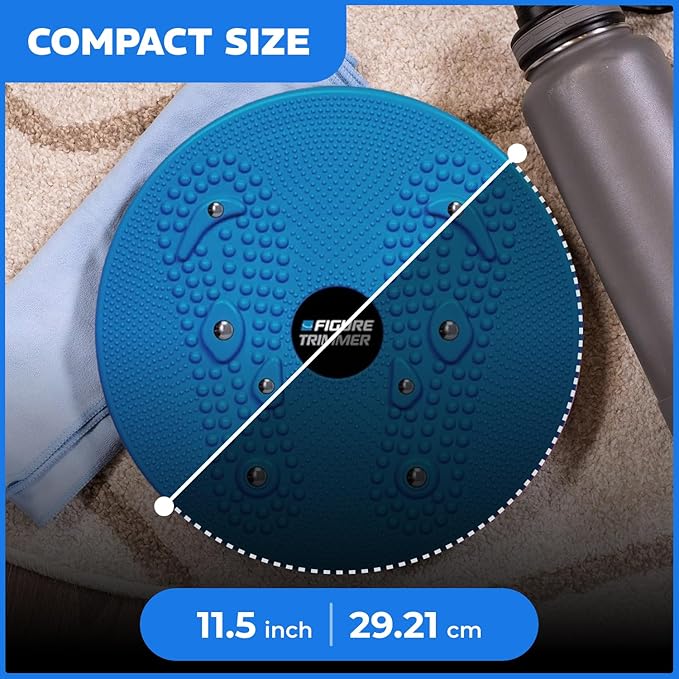 Daiwa Felicity Figure Trimmer Ab Twister Board - Waist Twister Machine for Core & Abs Exercise - Waist Twisting Fitness Tool, Dizzy Disc Twist Board for Slimming Workout with Magnets Reflexology