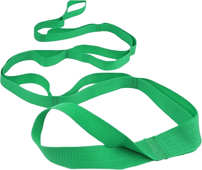 Scotamalone Stretching Strap Yoga Strap Physical Therapy for Home Workout, Exercise, Pilates and Gymnastics, 10 Loops Non-Elastic Stretch Bands with Aesthetic Packaging for Women & Men