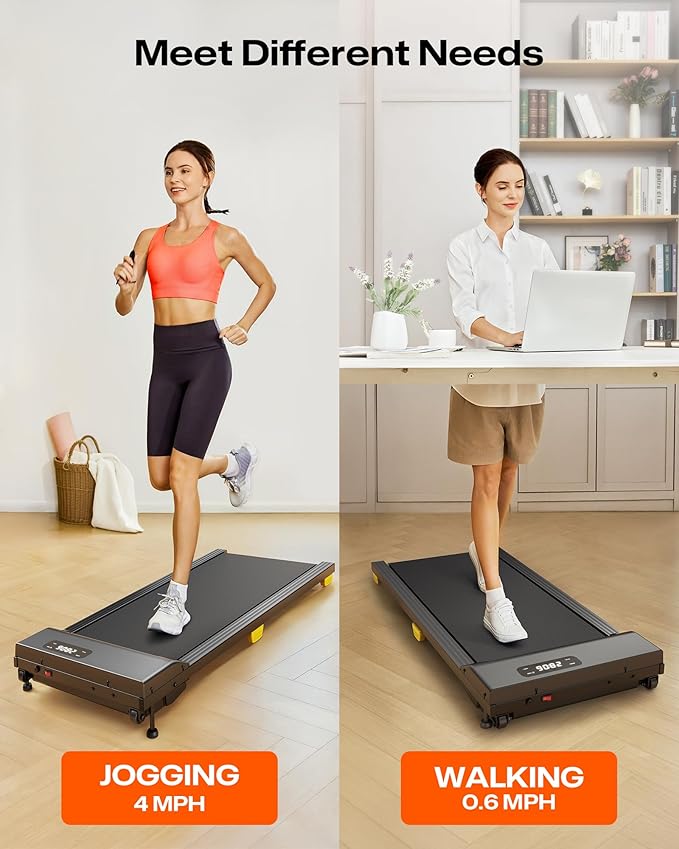 Walking Pad with 9% Incline, Compact Under Desk Treadmill for Home, 2.5HP Powerful 3 in 1 Portable Treadmill with Remote Control, Walking Pad for Home and Office