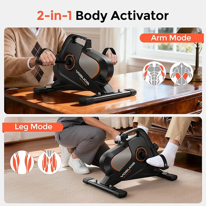 YOSUDA Under Desk Bike Pedal Exerciser - Magnetic Mini Exercise Bike, Desk Pedal Bike for Home/Office Workout