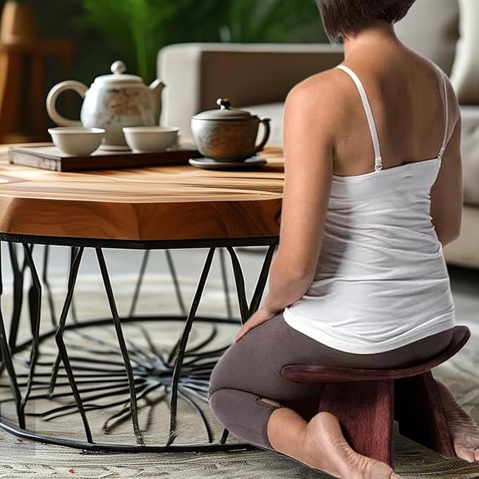 Meditation Bench Seat - Worship Wood Stool, Kneeling Prayer Chair | Versatile Spiritual Tool for Gatherings, Relaxation Sitting Support, Chair with Mindfulness