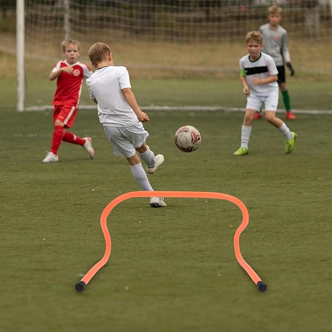 PRETYZOOM 2pcs Plastic Agility Speed Hurdles 23cm Wear-Resistant Running Training Equipment for Youth Football Soccer Conditioning