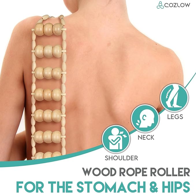 COZLOW 6-in-1 Wood Therapy Massage Tools - Professional Maderoterapia Kit for Body Sculpting, Shaping, Fascia Release & Lymphatic Drainage - Maderotherapy Helps Reduce Cellulite Appearance