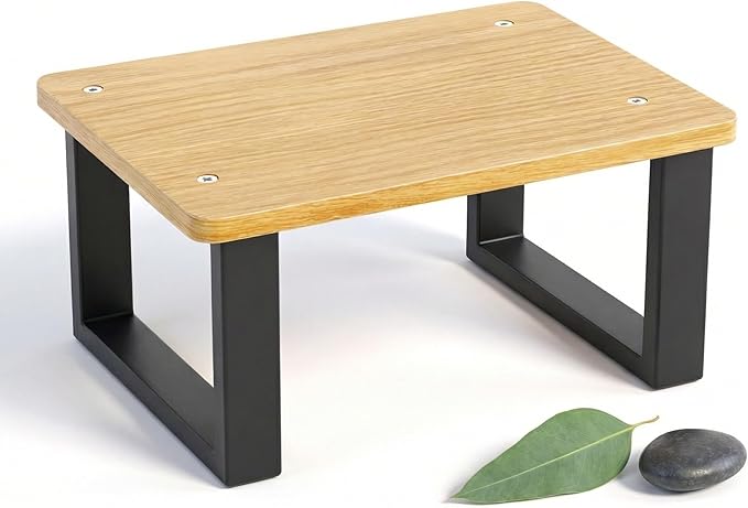 Bamboo Meditation Footrest & Seiza Kneeling Aid – 7" Yoga Support Platform for Leg Relief & Deep Stretching – Ergonomic Zen Prop