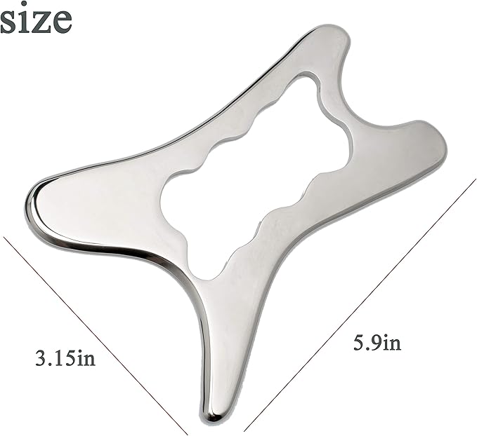 Mikako Stainless Steel Scraping Gua Sha Tools Massage Tool, Muscle Scraper Tool, IASTM Massage Tools for Relaxing Soft Tissue, Reduce Head, Neck, Back Pain