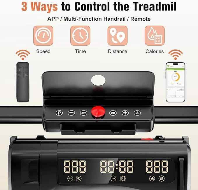 Foldable Treadmills for Home, Quiet Treadmill with 10% Incline, Walking Pad Treadmill with Desk, 350lbs Weight Capacity Walking or Running for Home Office