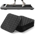Treadmill Mat 6 Pcs, 4" x 4" x 0.2" Exercise Equipment Mat Non-Slip Anti Vibration High Density Silicone for Carpet Floors, Hardwood, Concrete Floors and More (Square Shape)