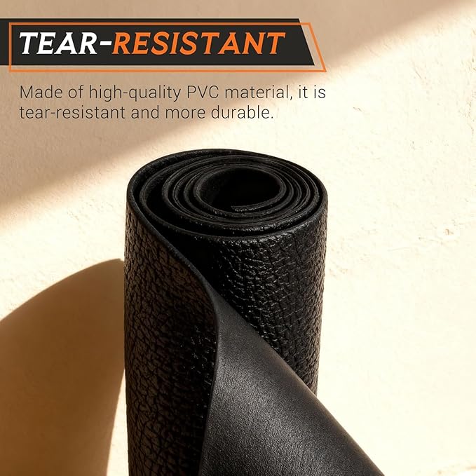 ZENY Large Exercise Equipment Mat 96"x38" - Heavy Duty Floor Protection for Treadmill, Bike & Elliptical, 6mm Thick Non-Slip Shock Absorbing Gym Mat (Black, 96''x38'', 2)