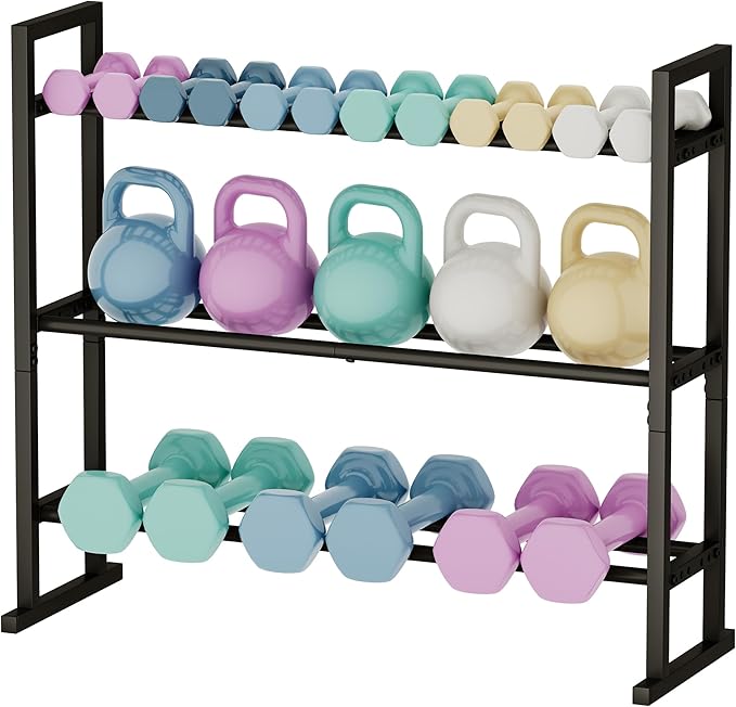 Dumbbell Rack, Adjustable weight Rack Stand, Extended Base Weight Storage for Home Gym, Space-Saving Fitness Equipment Organizer