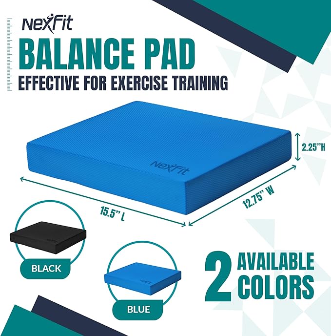 High-Density Balance Pad - Durable TPE Foam Balance Pad Physical Therapy, Foam Exercise Pad with Non-Slip Surface, Lightweight for Home & Gym Workouts, Core Strength & Balance Enhancement