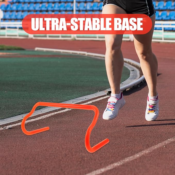 Orange PVC Football Training Hurdle with Detachable Structure for Speed and Power Improvement Lightweight Portable Sports Equipment for Speed and Core Exercises