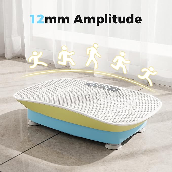 GYMAX Vibration Plate Exercise Machine, Vibration Plate with 10-Level Intensity, LED Display & Remote Control, Body Vibrating Plates Stand Shaking Platform Fat Burning Machine