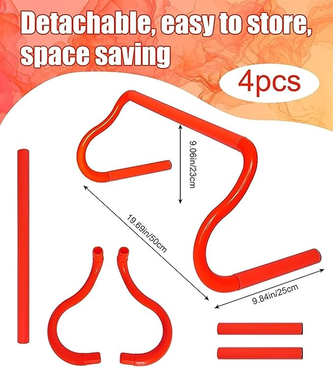 4 Pack Agility Speed Training Hurdles- 9" Detachable Agility Training Hurdles- Sports Practice Equipment for Athletes, Soccer, Basketball