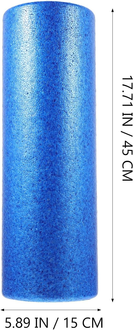 Totority Muscle Relaxation Roller Yoga Column Massager Epp Foam Roller 45x15cm Blue Back for Fitness Physical Therapy and Deep Tissue Massage