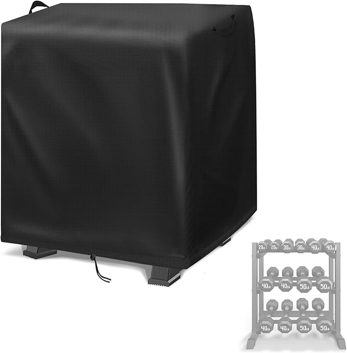 Dumbbell Rack Cover, Dust-Proof Strength Training Dumbbell Racks for Home Gym Cover Waterproof Dumbbell Weight Rack Protective Cover (Cover Only)