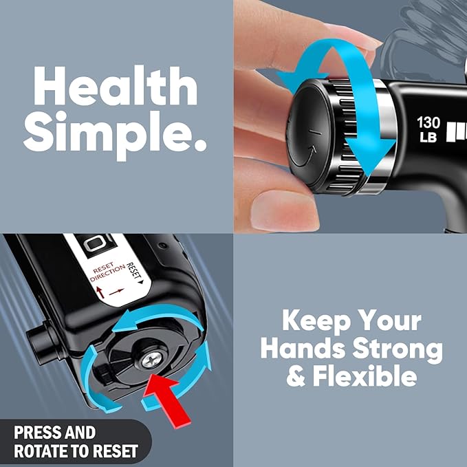 Grip Strength Trainer (2 Pack), Forearm Strengthener, Hand Grip Gripper Strengthener, Hand Strengthening Devices, Forearm Exerciser, Finger Wrist Strengthener, Exercisers Squeezers for Strength