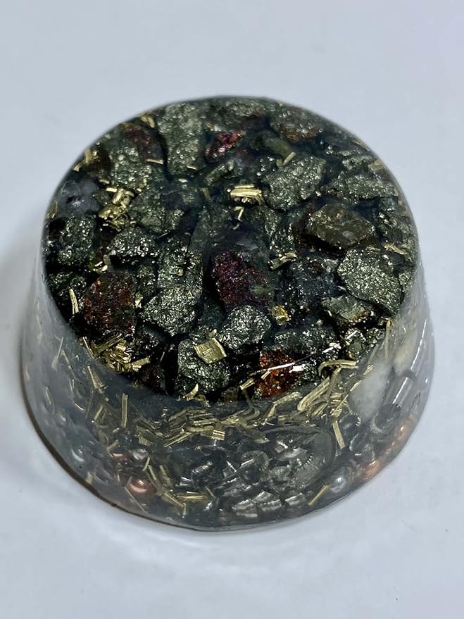 Chalcopyrite Peacock Ore Orgone Generator Energy Accumulator 528Hz/7.83Hz/Advance Harmonics Many Beautiful Ingredients and Colors!(Chalico Pyrite)