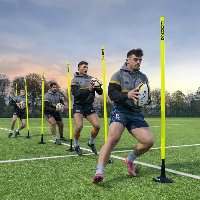 NWS Forza Spring Loaded Agility Poles | Improve Endurance, Speed & Footwork - Available in Packs of 8 or 16