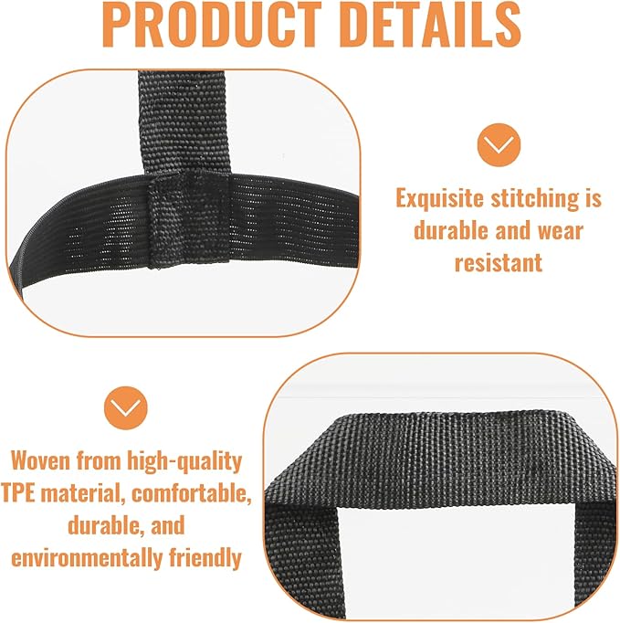 2-Pack Black Yoga Mat Carrier Strap, Adjustable Yoga Mat Carrier & Sling,Easy to Carry and Does Not Take up Space - For Storage, Carrying & Stretching Daily use