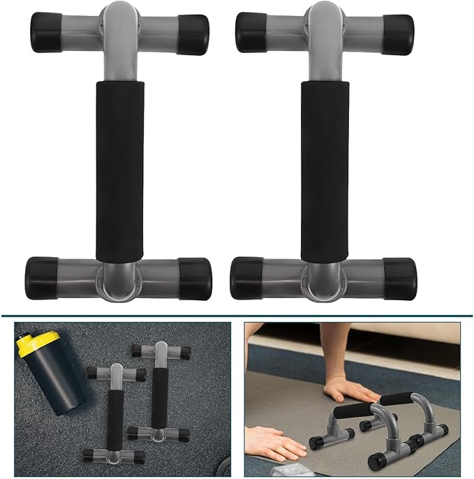 VALICLUD H-shape Parallettes Bars Push up Stands, Non-slip Fitness Pushup Board Comfortable Grip, Portable Exercise Equipment for Home Chest Training and Strength Workouts