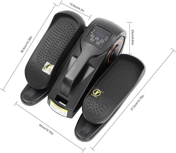 Under Desk Elliptical Machine, Electric Foot Pedal Exerciser Adjustable Speeds Leg Exerciser with Remote Control, LED Display Portable Elliptical Leg Exercise Machine for Seniors, Adults