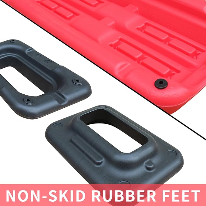 GOWE Adjustable Workout Aerobic Stepper in Fitness & Exercise Step Platform Trainer Red Black with 2 Risers