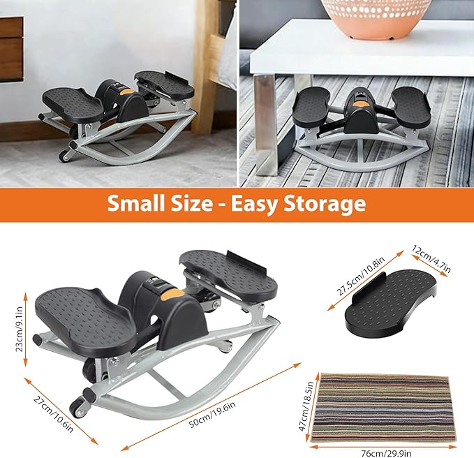 Rock Stepper, Rock Stepper Side to Side, Lateral Rocking Fitness Stepper Home Workout Machine