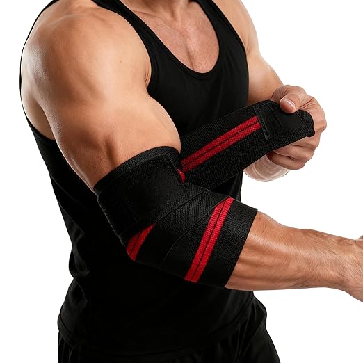 Weight Lifting Straps For Men Women,47" Adjustable Compression Straps & Brace for Joint Support (1 Pair),Elbow Brace for Weightlifting and Fitness Training