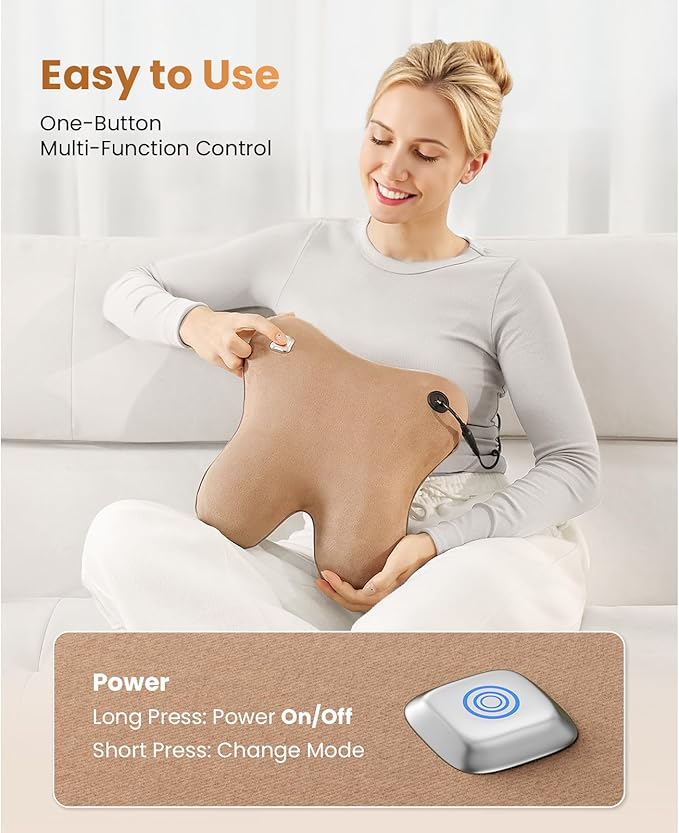 BOB AND BRAD Back Massager with Heat FSA Eligible, EZBack Corded Back Massager for Pain Relief Deep Tissue, Shiatsu Back Shoulder and Neck Massage Pillow, Soothing Full-Body Relief for Women Men
