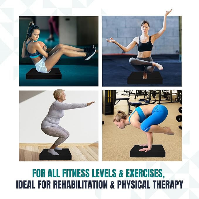 High-Density Balance Pad - Durable TPE Foam Balance Pad Physical Therapy, Foam Exercise Pad with Non-Slip Surface, Lightweight for Home & Gym Workouts, Core Strength & Balance Enhancement