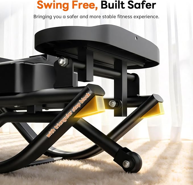 HXD-ERGO Rock Stepper with Elastic Resistance Bands, Side-to-Side Lateral Rocking Motion, Digital Display & High-Capacity Design for Home Leg GluteWorkout