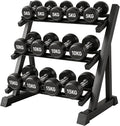 Dumbbell Rack 3-Tier Adjustable Dumbbell Rack Suitable for Dumbbells, Kettlebells, and Other Compact Weights Space-Saving Dumbbell Storage Rack - 1000LBS Capacity