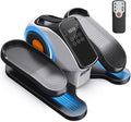 Under Desk Elliptical for Seniors, 2-in-1 Electric Leg Exerciser with Remote, 10 Resistance Levels & 10 Speeds, 3 Auto Modes, Quiet & Fully Assembled, Non-Slip Pedals