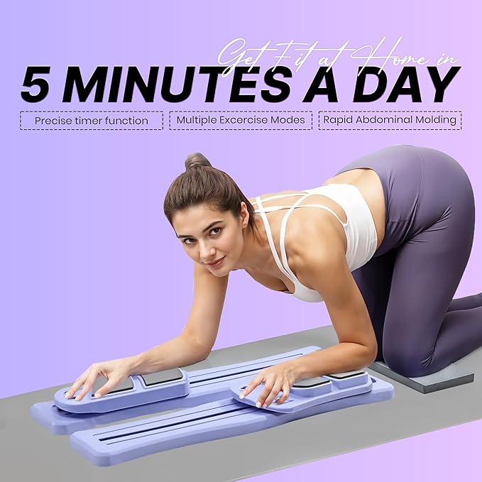 Pilates Board 8-in-1 Set by DAZIFIT - Portable Reformer with Resistance Bands, Handles & Non-Slip Socks - Foldable Workout Equipment for Core, Glutes, Legs & Arms - Compact Fitness for Home