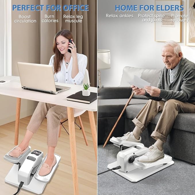 Under Desk Elliptical Machine, Electric Elliptical as Seen on TV for Seniors Adults with 15 Adjustable Speed, Quiet & Portable Electric Seated Pedal Exerciser with Remote Control & 5 Auto Mode