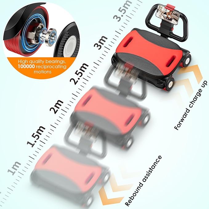 FIAMERMOR 2025 AB Roller Wheel - 4 wheel elbow support abdominal wheel automatic rebound abdominal fat burning weight loss core training equipment home/gym