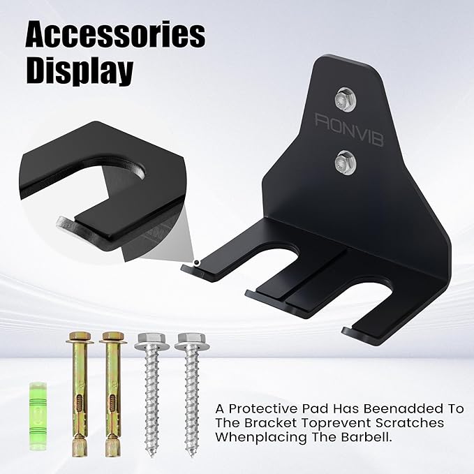Wall-Mounted Gym Organizer, Resistance Band Storage Rack, Barbell Holder Wall Mount, Dumbbell Storage, Home Gym Accessories Holder
