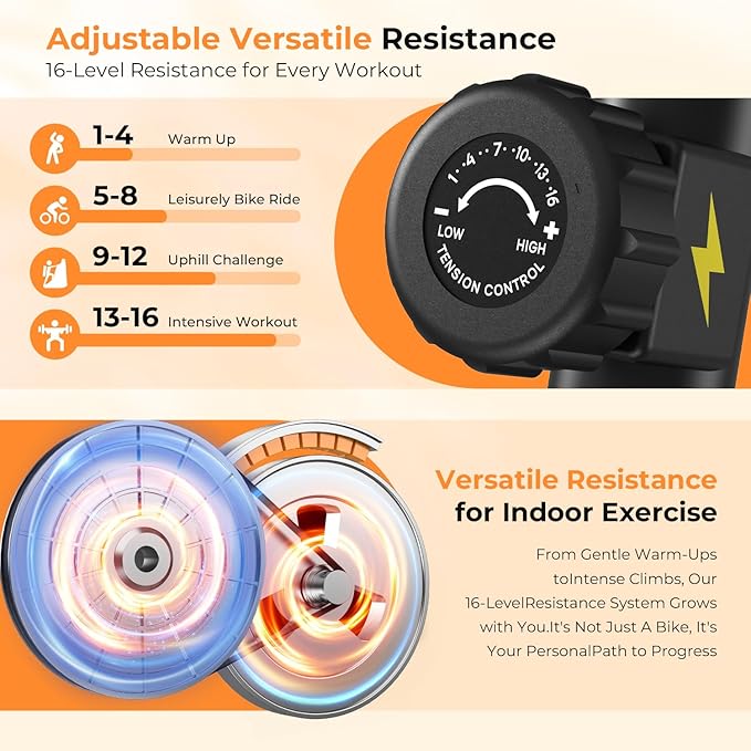 Exercise Bike Stationary Bikes for Home Adjustable Indoor Cycling Bike Magnetic Resistance Workout Bike Exercise Machine with Multi-Function Comfortable Seat, LCD Monitor, 264LBS Black