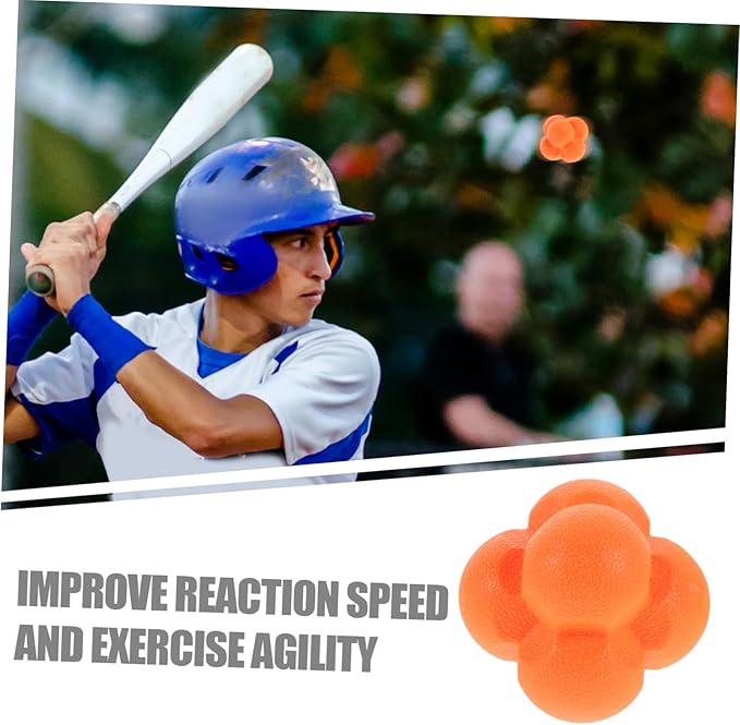 GALPADA Hexagonal Reaction Ball for Reflex Training Enhance Hand Eye Coordination with Sports Reaction Ball for Goalkeeper Basketball Practice Durable TPR Material for Group