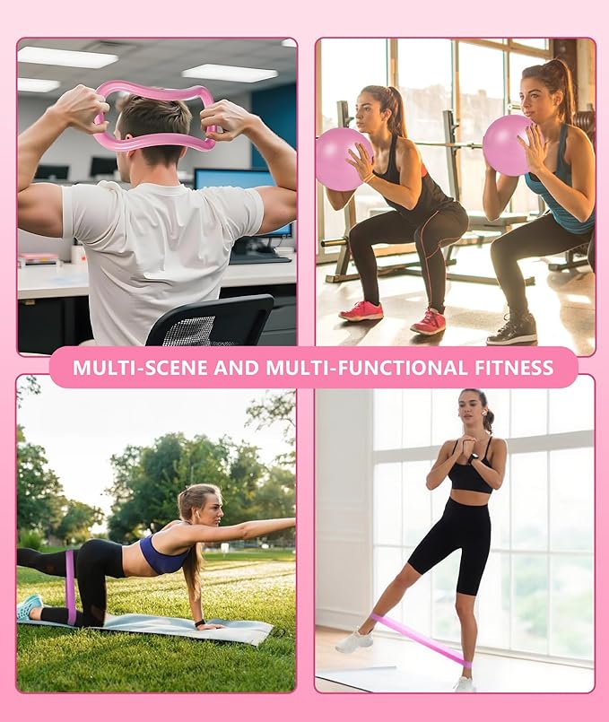 Pilates Ring Set with Adjustable Resistance