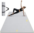 Large Yoga Mat (6'x 4') - Extra Long and Wide Workout Mat for Men and Women,Non-Slip POE 0.32''/0.4'' Thick Fitness Mat, Eco-Friendly, Thick Wide Exercise Mat for Home Workouts,Ideal for Yoga and Pilates.