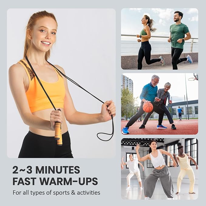 multifun Digital Jump Rope with Smart Counter & Timer - Adjustable Speed Skipping Rope for Fitness, Weight Loss, Boxing, MMA - Tangle-Free Ball Bearings & Anti-Slip Handles for Men, Women, Kids