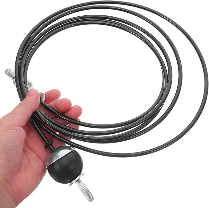 POPETPOP Fitness Pulley Cable Replacement 5mm Thick Steel Wire Rope with Limit Ball and Screw Gym Cable Attachment for Strength Training Home Exercise Equipment
