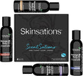 Skinsations – Massage Oil Gift Set – Variety Set for Couples, Travel Size (4 × 2oz) – Lightweight, Non-Greasy, Hydrating Body Oils for Relaxation & Gifting – Vanilla, Cinnamon, Lavender & Unscented