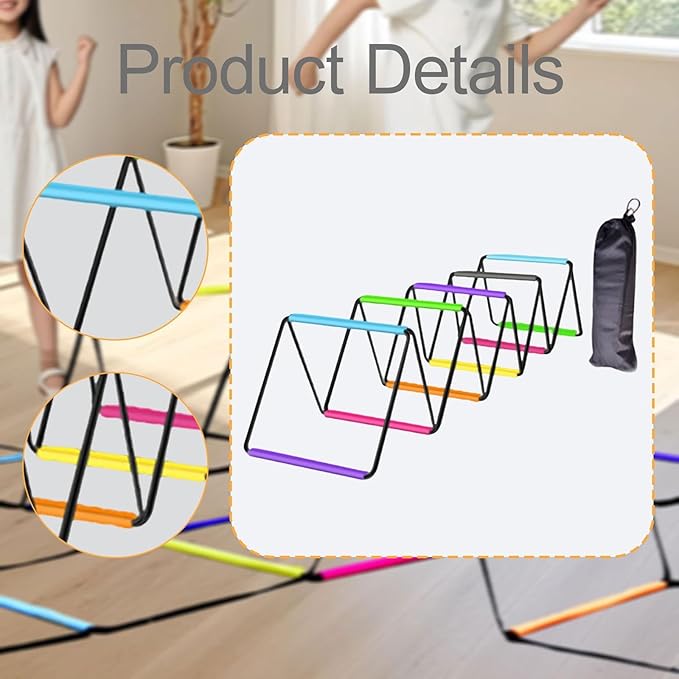 Agility Ladder Jumping Hurdles for Men Women and Kids Flexible Football Footwork Ladders Speed Ladder for Outdoor Sports