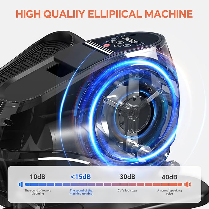 Under Desk Elliptical Machine with Remote Control, 16 Adjustable Speed Electric Ellipse Leg Exerciser Pro As Seen On TV for Senior, Portable Quiet Seated Pedal Exerciser