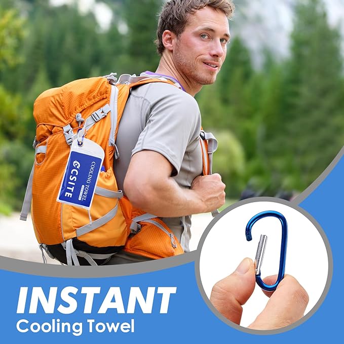 3 Pack Cooling Towels (47"x12") for Neck and Face, Ice Towel for Hot Weather, Soft Breathable Chilly Gym Towels, Microfiber Towel for Work Out, Yoga, Running, Camping & More Activities