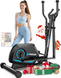 Elliptical Exercise Machine for Home, 16-Level Magnetic Resistance Elliptical Trainer with Hyper-Quiet Drive, 15.5IN AStride, LCD Monitor & App Support, 350LBS Weight Capacity